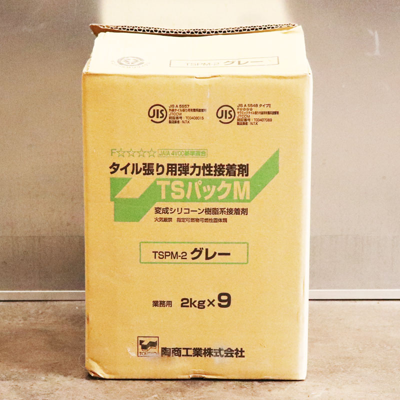 【タイル屋さん等建築関係業者さん必見】TSパックM 陶商工業 タイル張り用弾力性接着剤 TSパックM パワトレ買取情報