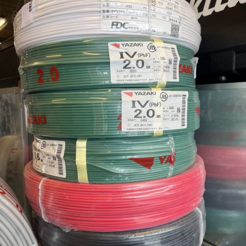 パワトレ東苗穂店から最新の買取情報 <br>【矢崎電線/フジクラ IVケーブル 2.0mm】
