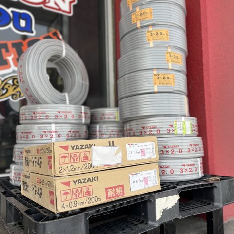 パワトレ東苗穂店から最新の買取情報 <br>【富士電線/矢崎電線 VVFケーブル 2㎜×3芯・矢崎電線 耐熱ケーブル YF-4R】