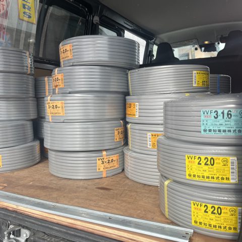 ■出張買取■パワトレ豊平店から最新の買取情報 <br>【愛知電線/富士電線 VVFケーブル 3×2.0 /2×2.0/3×1.63×2.0 大量買取】