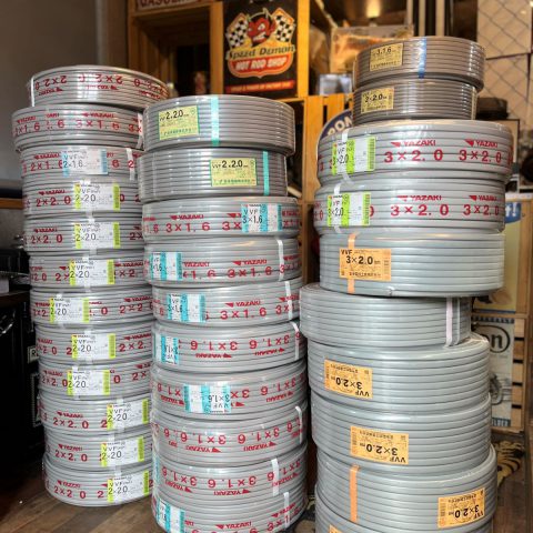 パワトレ豊平店から最新の買取情報 <br>【矢崎電線/富士電線/弥栄電線 VVFケーブル 2×2.0mm/3×1.6mm/3×2.0mm】