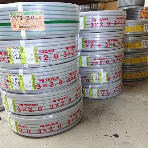 パワトレ東苗穂店から最新の買取情報 <br>【富士電線/矢崎電線/協和電線　VVFケーブル 3×2.0 4巻 公団用あり】