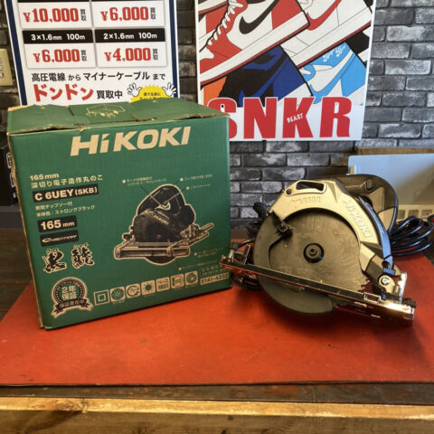 パワトレ豊平店から最新の買取情報<br>【HiKOKI C 6UEY(SKB) 165mm深切り電子造作丸のこ】