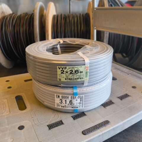 パワトレ東苗穂店から最新の買取情報<br>【富士VVFケーブル 2×2.6mm】【住電HSTケーブル 3×1.6mm EM 600V EEF/F 】