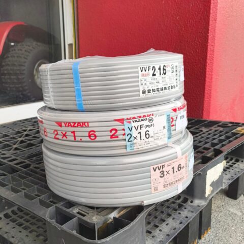 パワトレ東苗穂店から最新の買取情報<br>【愛知VVF 2×1.6mm 矢崎VVF 2×1.6mm 富士VVF 3×1.6mm】