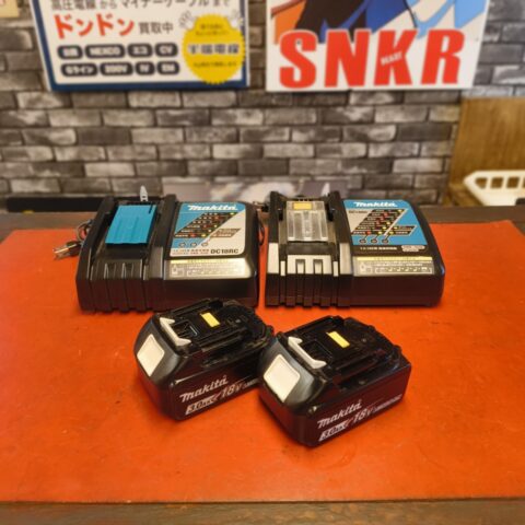 パワトレ豊平店から最新の買取情報 <br>【makita(マキタ) DC18RC 充電器 BL1860B バッテリー】