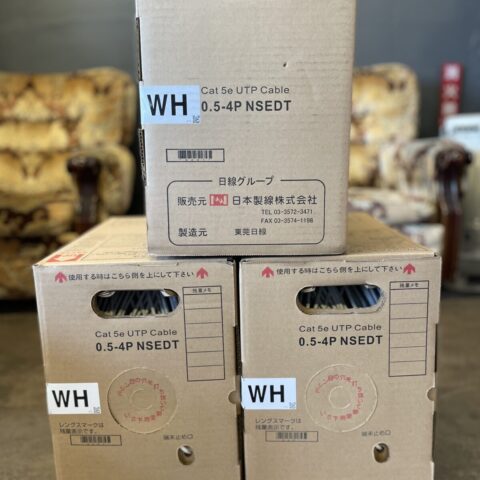 パワトレ東苗穂店から最新の買取情報 <br>【日本製線 LANケーブル Cat5e UTP 3巻】