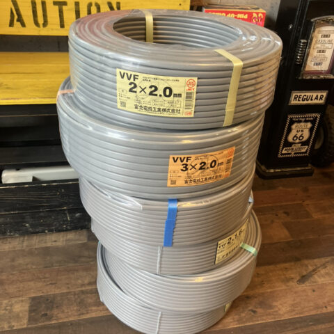 パワトレ豊平店から最新の買取情報 <br>【弥栄電線/富士電線 VVFケーブル　2×1.6/2×2.0/3×2.0 計6巻】
