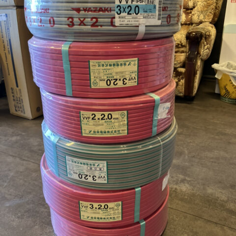 パワトレ東苗穂店から最新の買取情報 <br>【弥栄/矢崎 VVF カラー/200V 計6巻】
