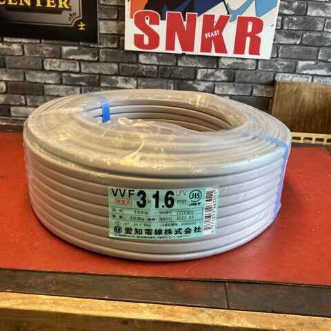 パワトレ豊平店から最新の買取情報 <br>【愛知 VVF 3×1.6mm 1巻】