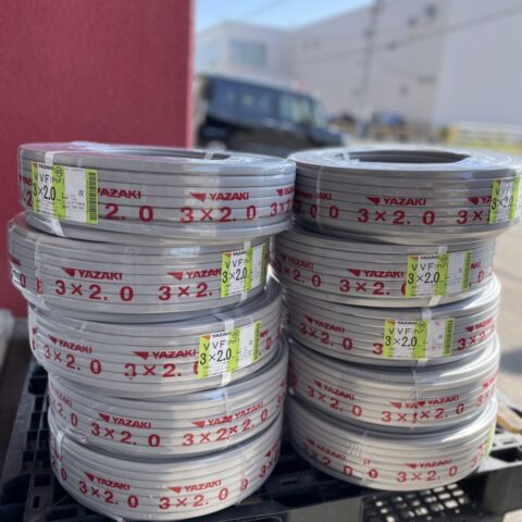 パワトレ東苗穂店から最新の買取情報 <br>【矢崎電線 VVFケーブル 3×2.0mm 10巻】