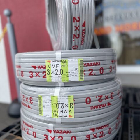 パワトレ東苗穂店から最新の買取情報 <br>【矢崎 VVF 2×2.0/3×2.0 合計4巻】