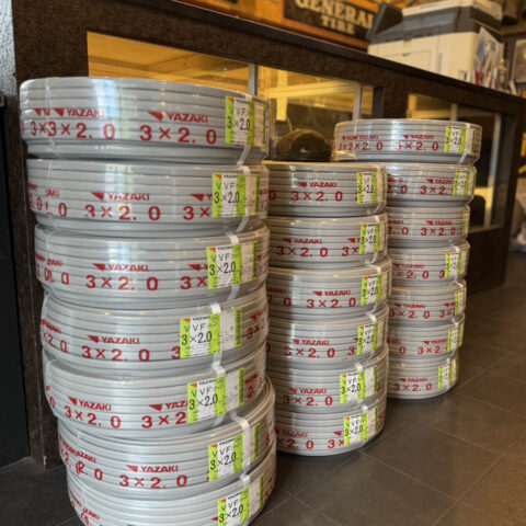 パワトレ東米里店から最新の買取情報 <br>【矢崎電線 VVFケーブル 3×2.0 20巻】