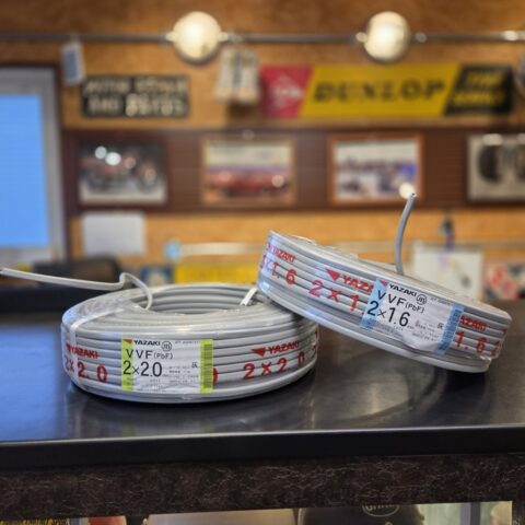 パワトレ東米里店から最新の買取情報<br>【矢崎 VVF 2×2.0/2×1.6 半端電線】