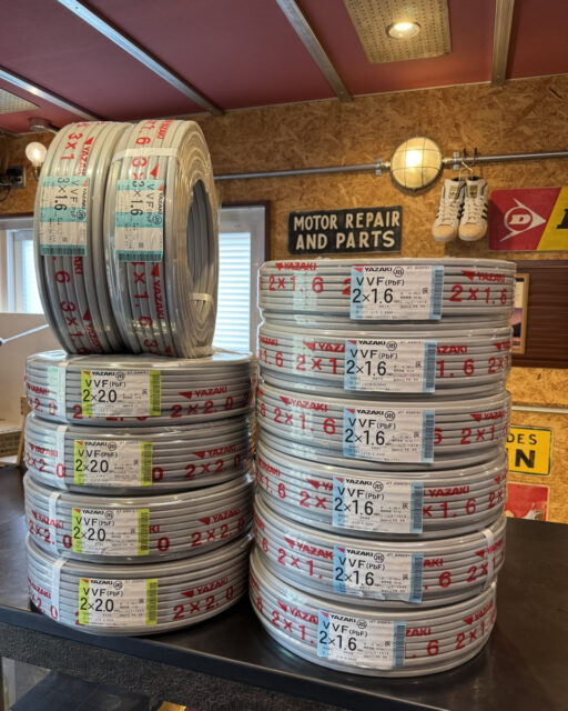 YAZAKI VVFケーブル 2×1.6 6巻 / YAZAKI VVFケーブル 2×2.0 4巻 / YAZAKI VVFケーブル 3×1.6 2巻買取